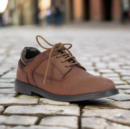 Oily Brown Casual Suede Shoes with extra comfort on back