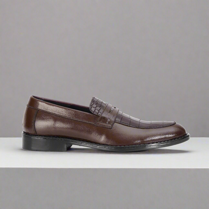 Crocodile horse bit Formal shoes