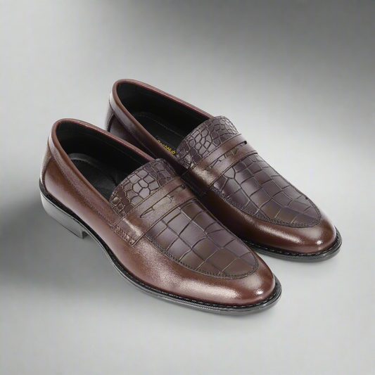 Crocodile horse bit Formal shoes