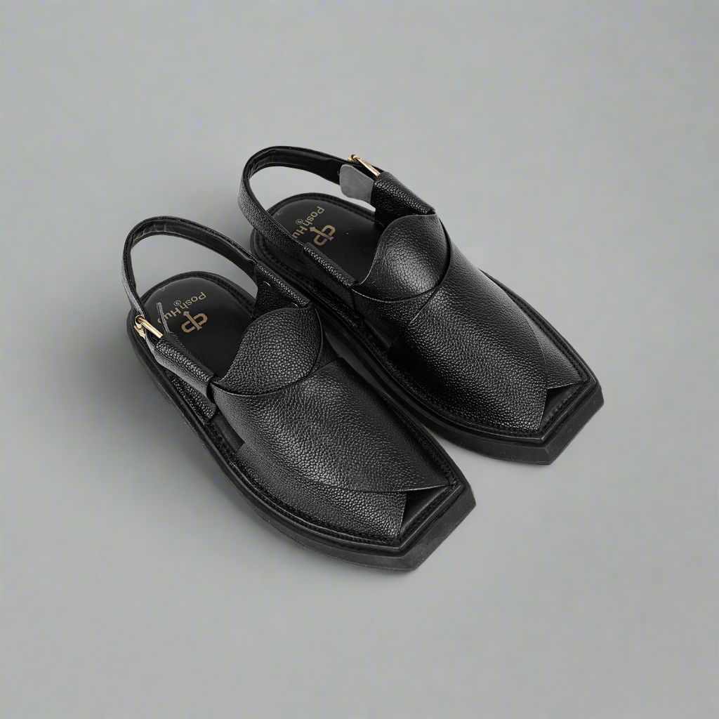 Classic Black Khan Chappal