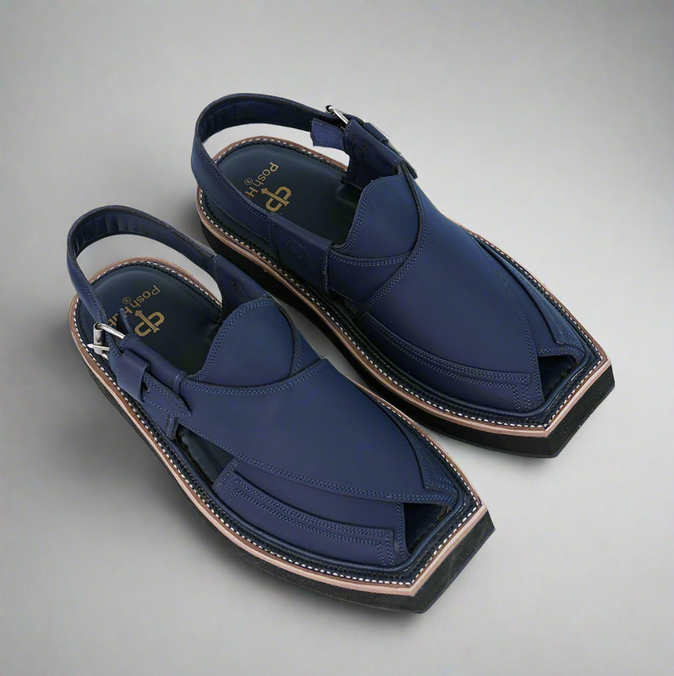 Premium Blue Kaptaan Chappal